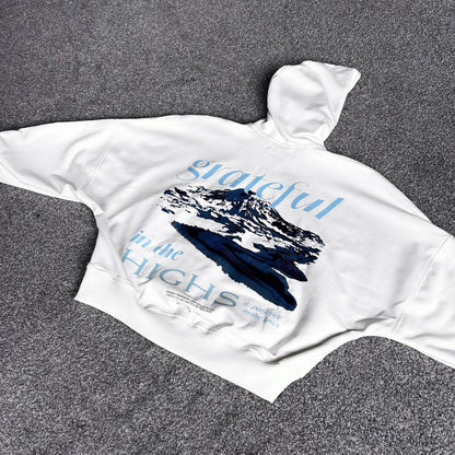 *NEW* Hoodie Boxy Fit Grateful Crema