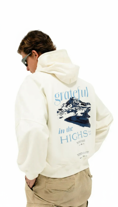 *NEW* Hoodie Boxy Fit Grateful Crema