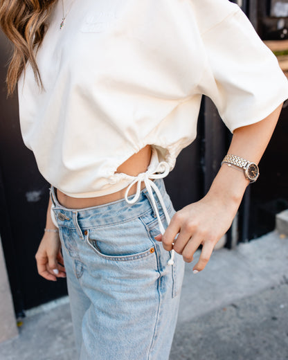 Camiseta Grateful Cut-Outs Crema