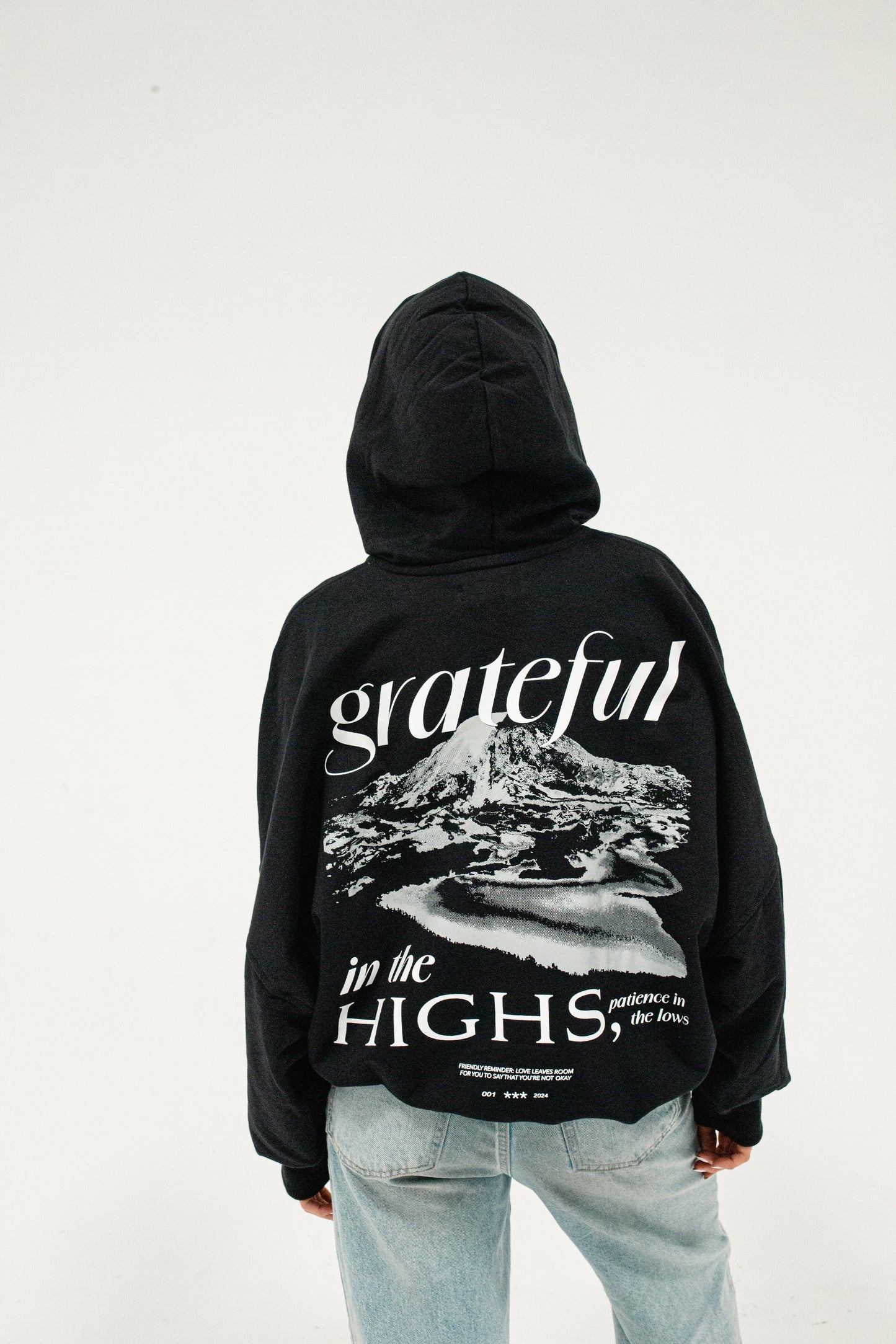 Hoodie Highs & Lows Negro