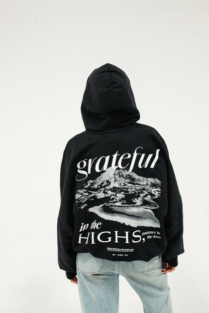 Hoodie Highs & Lows Negro